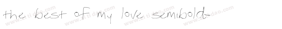the best of my love semibold字体转换